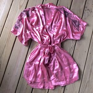 Pink babydoll coverup robe Size ML